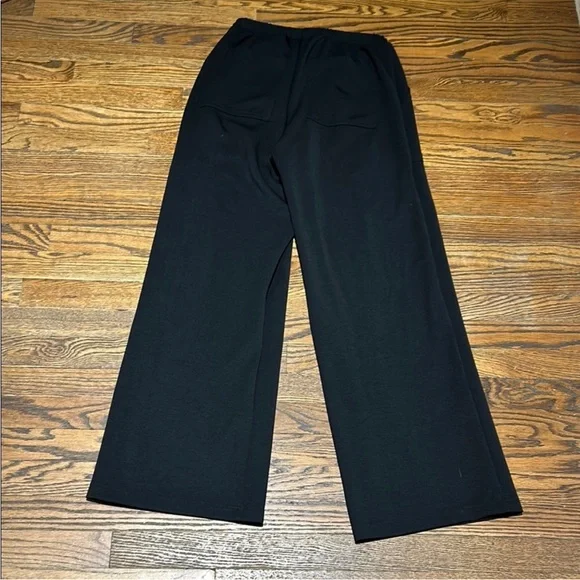 Black Casual Wide-Leg Pants - Picture 4 of 4